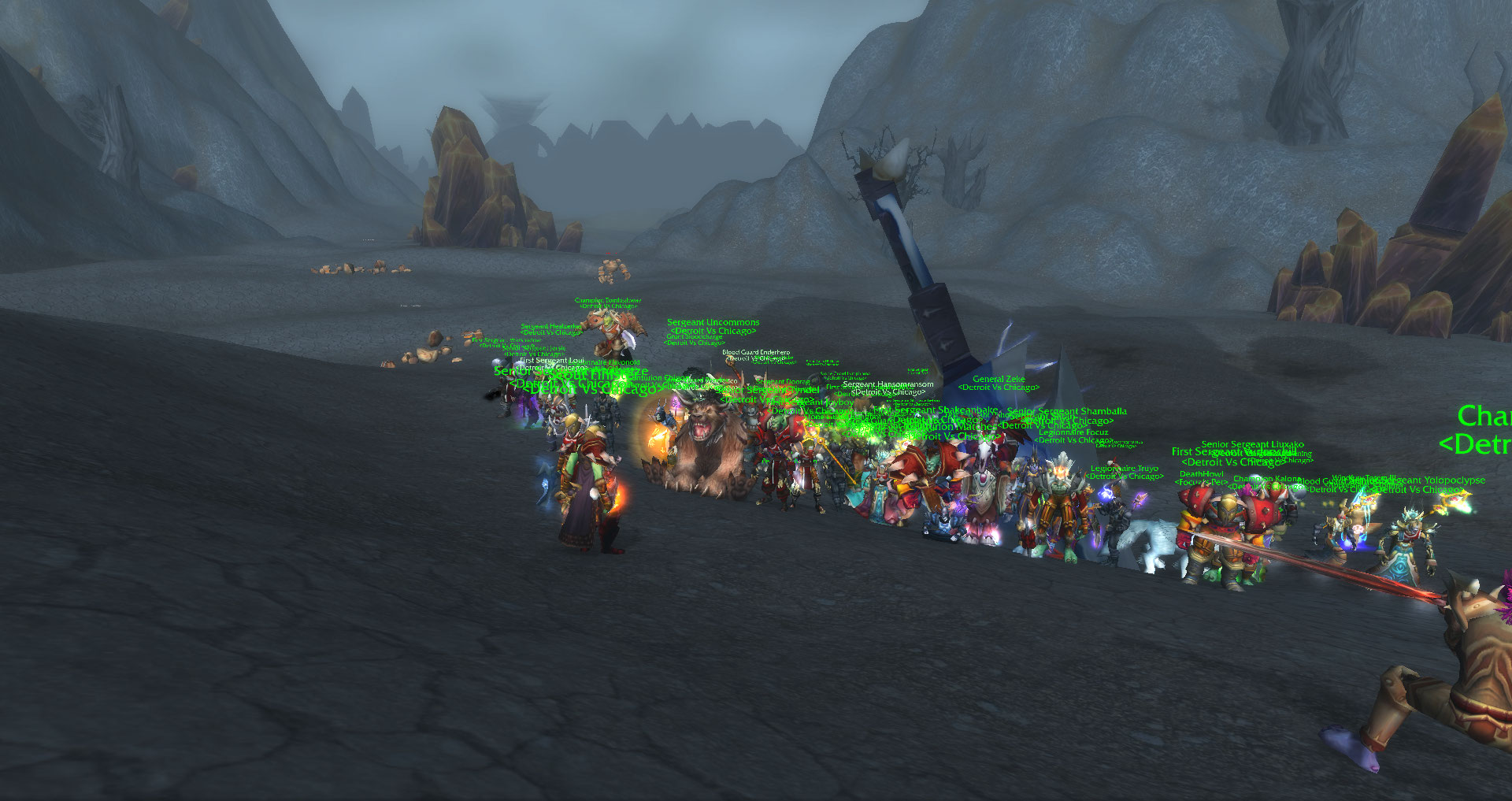 DvC guild group in Alterac Valley